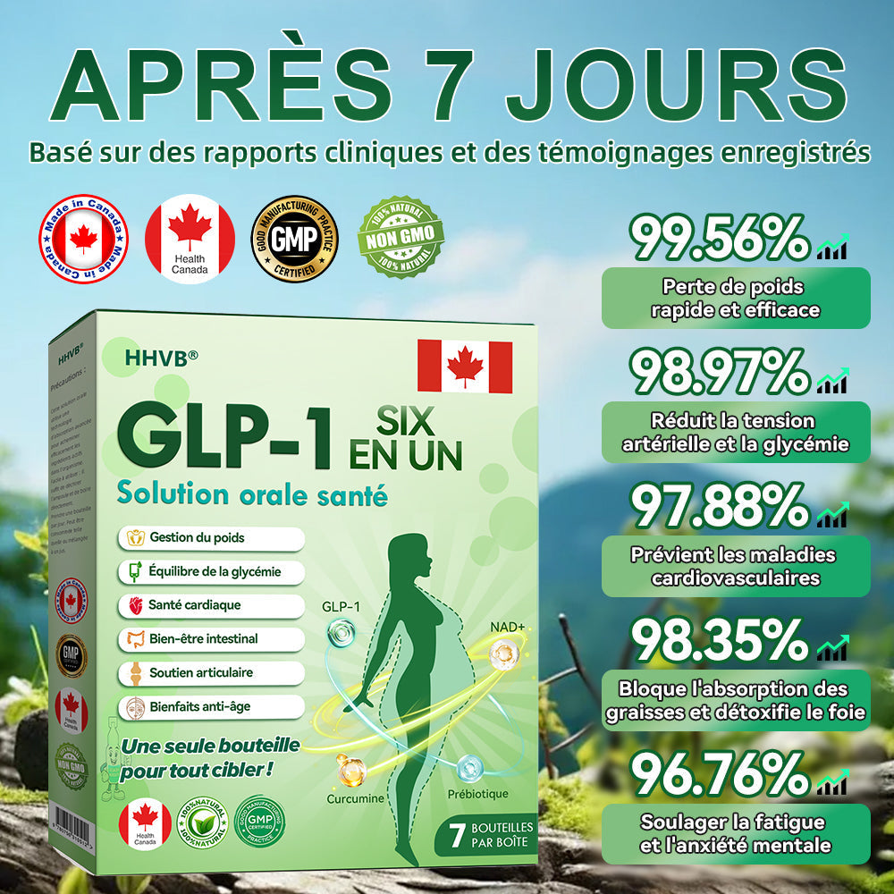 Boutique officielle|𝐻𝑯𝐕𝐁®🔬𝐆𝐿𝑃-1 SIX IN-ONE Solution de santé liquide oral (Juste une dose par jour, changements visibles en 7 jours) ✅ Pour l'obésité, la santé cardiovasculaire, le diabète, l'apnée du sommeil, les problèmes articulaires, et plus encore