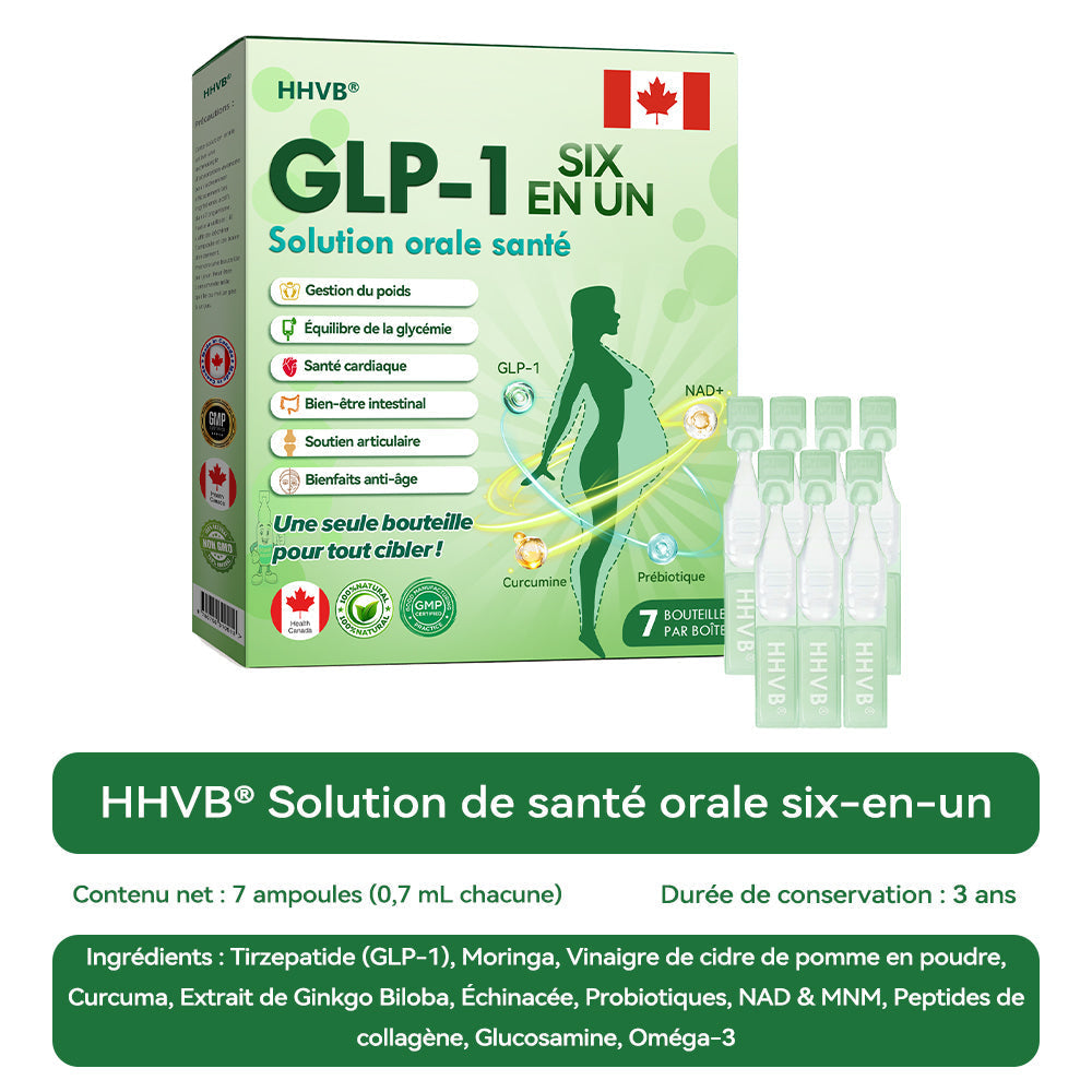 Boutique officielle|𝐻𝑯𝐕𝐁®🎀𝐆𝐿𝑃-1 SIX IN-ONE Solution de santé liquide oral (Juste une dose par jour, changements visibles en 7 jours) ✅ Pour l'obésité, la santé cardiovasculaire, le diabète, l'apnée du sommeil, les problèmes articulaires, et plus encore